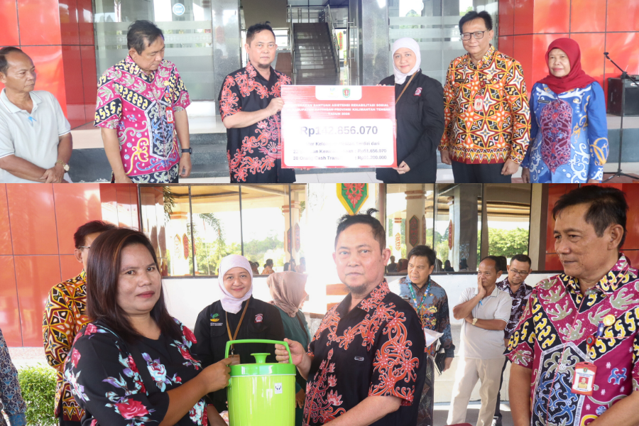 Bupati Katingan Serahkan Bantuan Sosial ATENSI bagi Orang Tua Murid Sekolah Rakyat Terintegrasi 23 Katingan