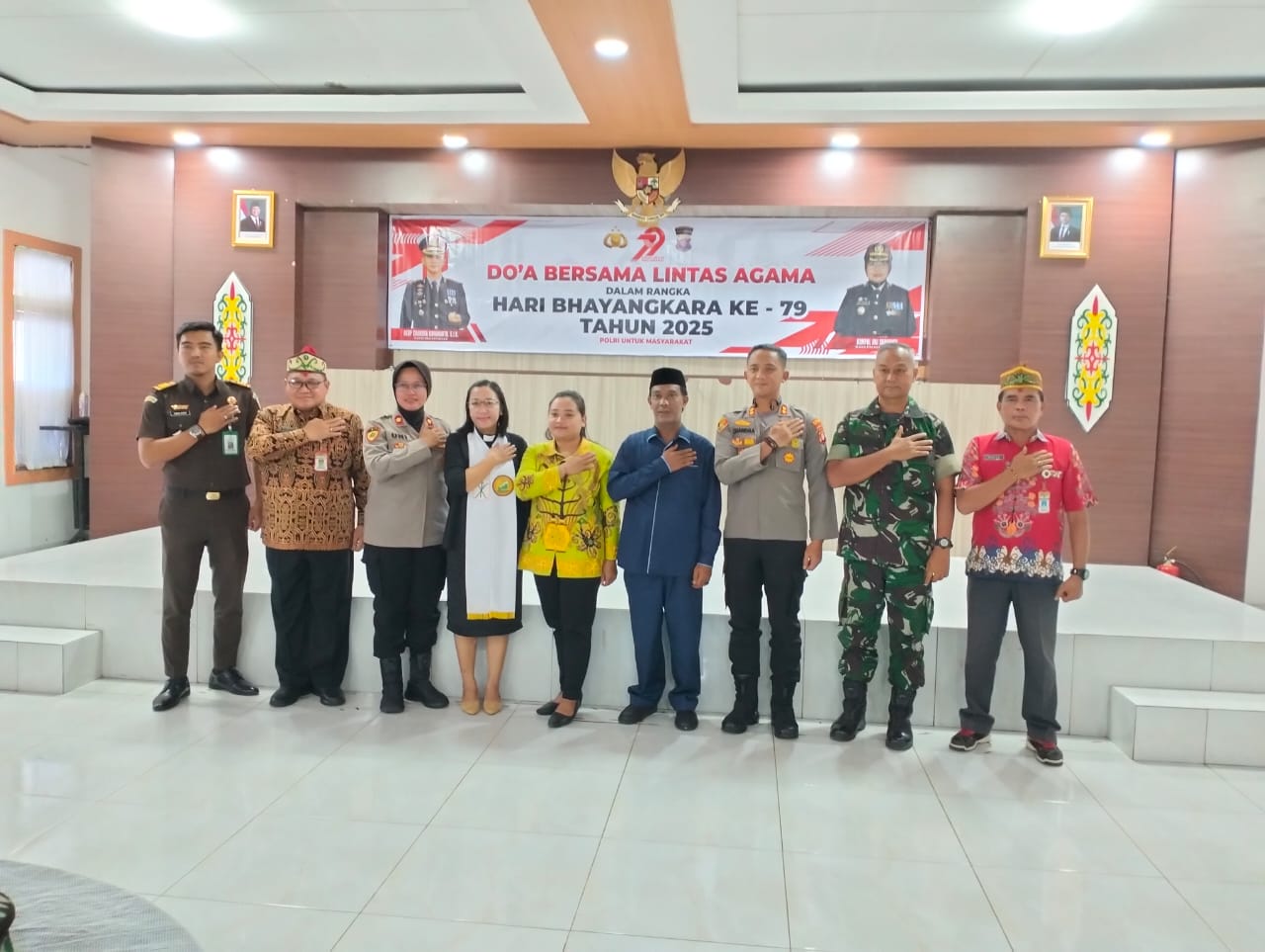 Pemerintah Kabupaten Katingan Hadiri Doa Bersama Lintas Agama dalam rangka HUT Bhayangkara ke-79 Tahun 2025